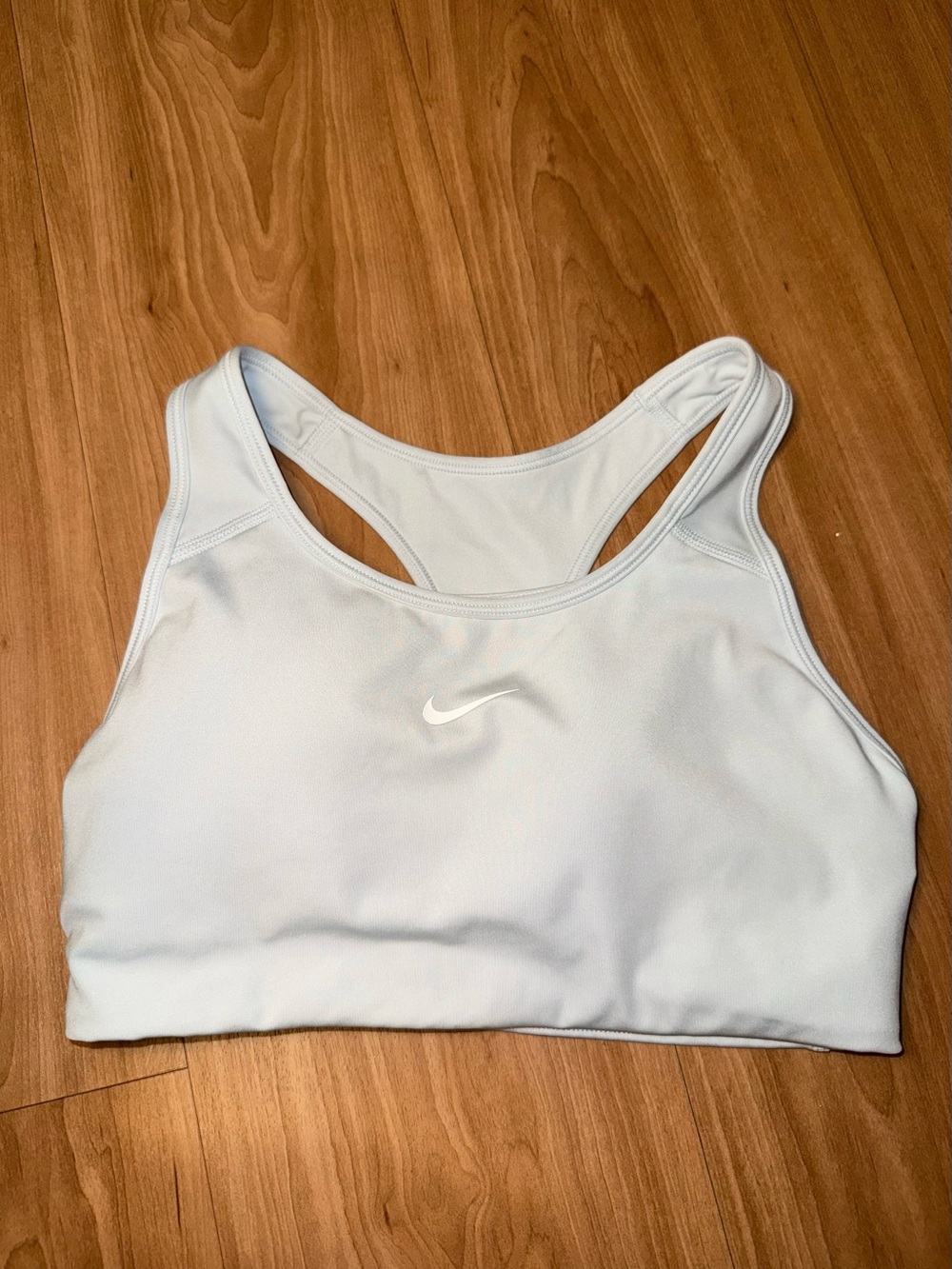 Nike Women's Pale Blue Racerback Medium-Support Sports Bra